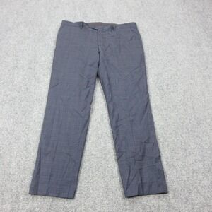 Paul Smith Dress Pants Mens 30x32 Gray Wool Check Tweed Flat Front Made Italy